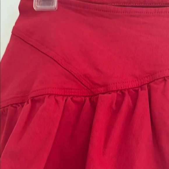 MOTHER Red Asymmetrical Ruffled Mini Skirt size 28 - Picture 3 of 6